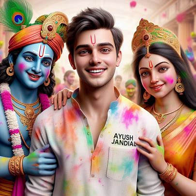 Krishna Holi 3D Images Ai Photo Generator Prompts Name, Couple, Boy and Girls text Prompts – Bing Image Creator