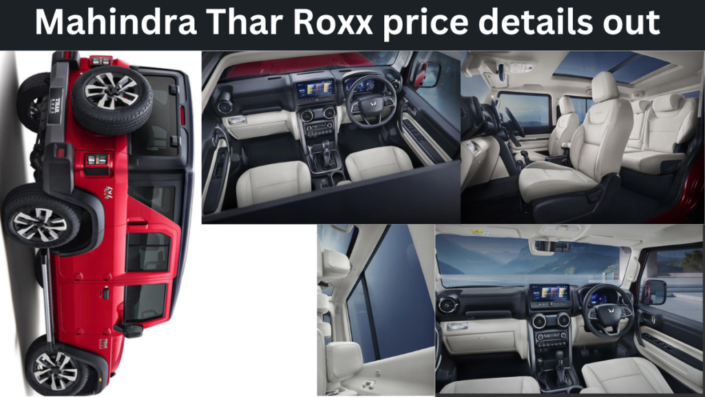 Mahindra Thar Roxx price details out 2024