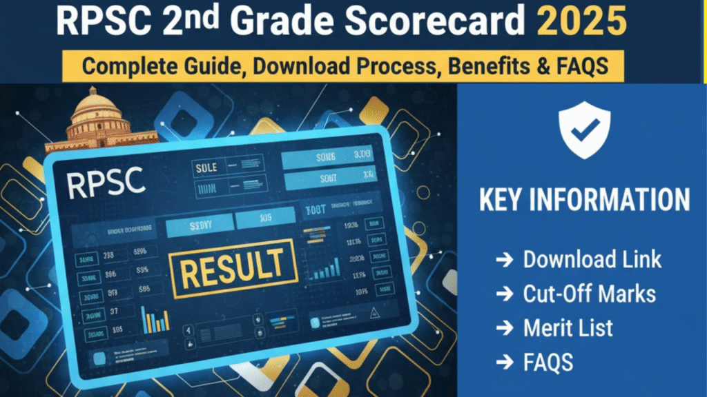 RPSC 2nd Grade Scorecard 2025 – Complete Guide, Download Process, Benefits & FAQs